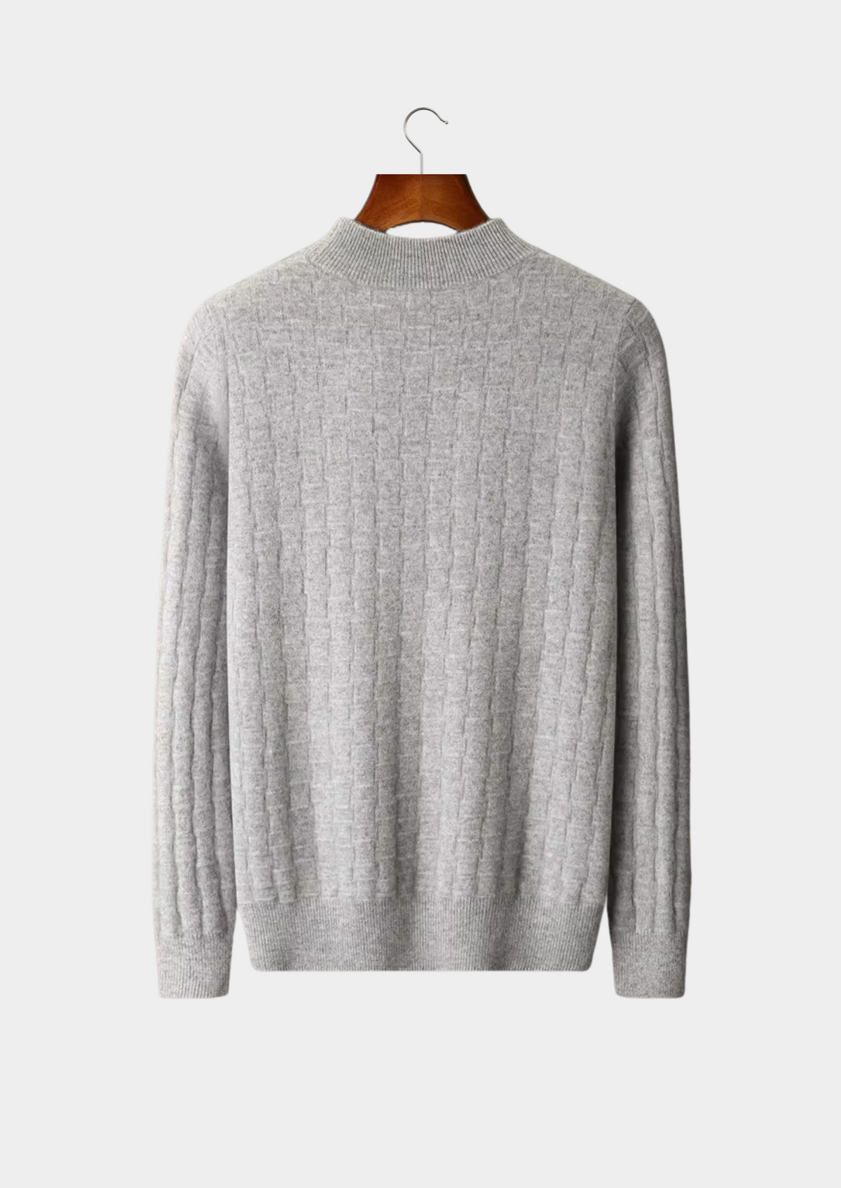 Pure Extra-Fine Merino Wool Textured Mockneck | Arventti