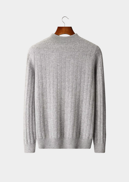 Pure Extra-Fine Merino Wool Textured Mockneck | Arventti