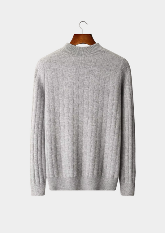 Pure Extra-Fine Merino Wool Textured Mockneck | Arventti