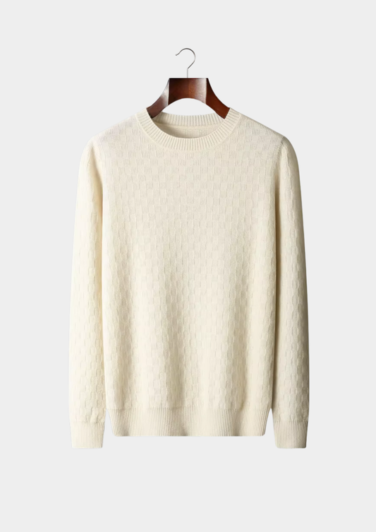 Premium Cashmere Textured Crewneck | Arventti