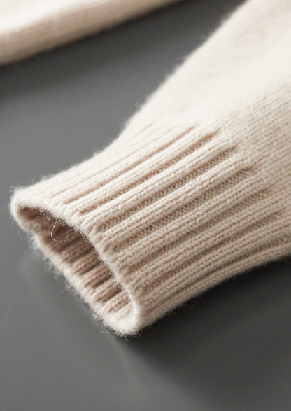 Pure Cashmere Off White Half Zip Sweater | Arventti