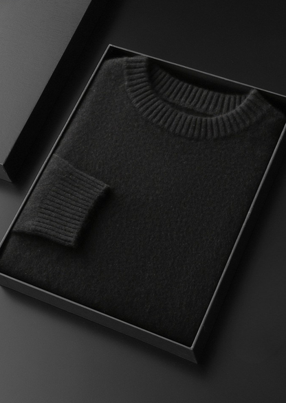 Pure Cashmere Black Essential Crewneck | Arventti