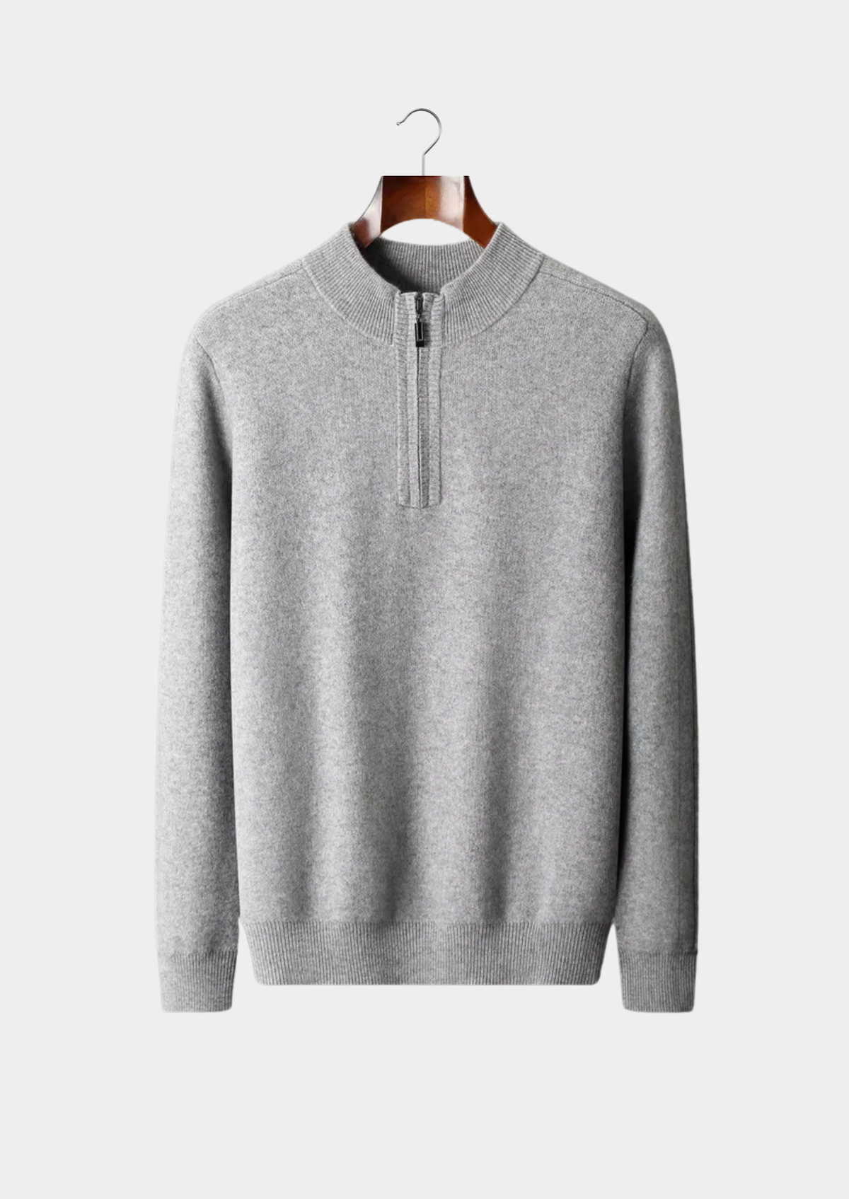 Premium Cashmere Essential Half-Zip Sweater | Arventti