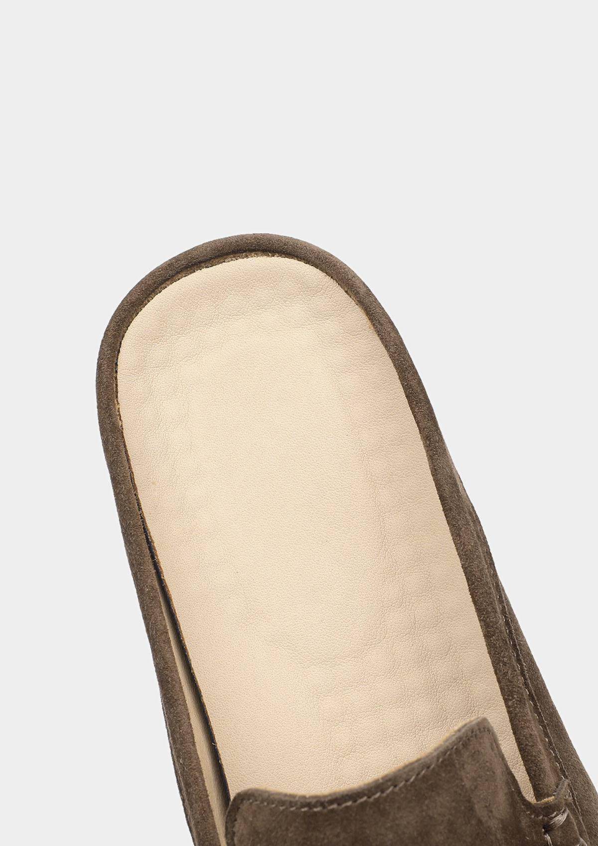 Olive Marina Suede Slipper | Arventti