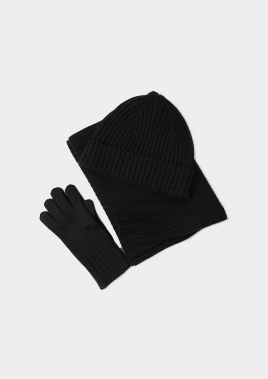 Pure Extra-Fine Merino Wool Wintertime Essentials - Black | Arventti