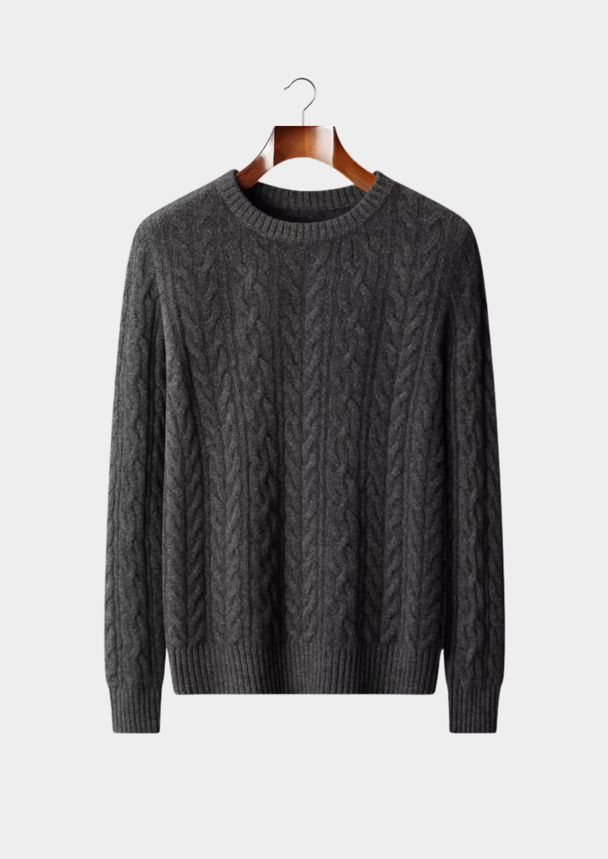 Pure Extra-Fine Merino Wool Cable Knit Crewneck | Arventti
