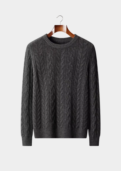 Pure Extra-Fine Merino Wool Cable Knit Crewneck | Arventti
