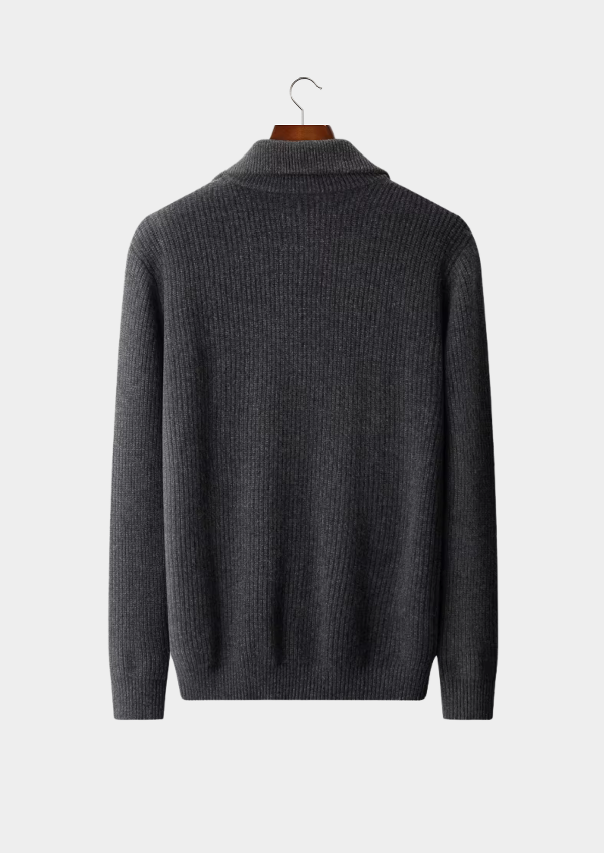 Pure Extra-Fine Merino Wool Funnel Neck Dual Zip Cardigan | Arventti