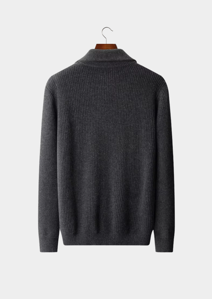 Pure Extra-Fine Merino Wool Funnel Neck Dual Zip Cardigan | Arventti