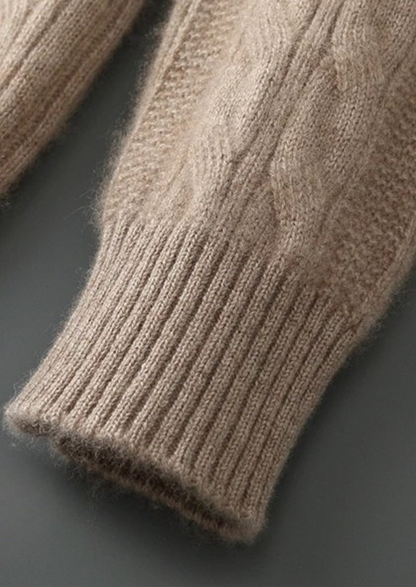 Pure Extra-Fine Merino Wool Cable Crewneck | Arventti