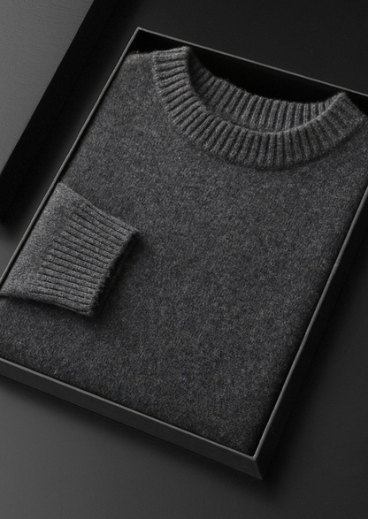 Pure Cashmere Dark Gray Essential Crewneck | Arventti