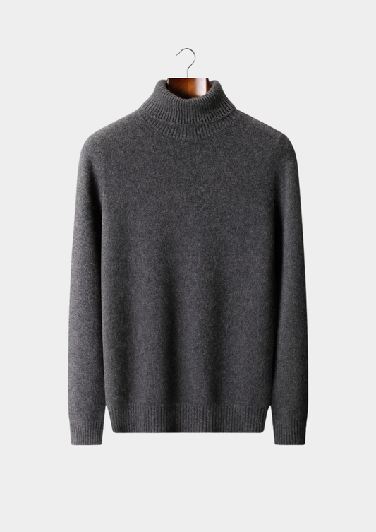 Pure Cashmere Dark Gray Essential Rollneck | Arventti
