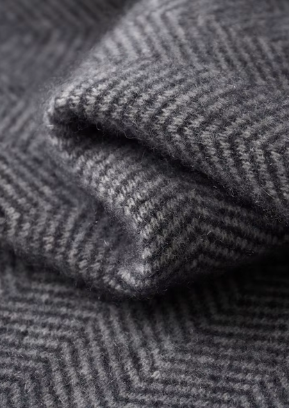 Pure Extra-Fine Merino Wool Gray Herringbone Set | Arventti