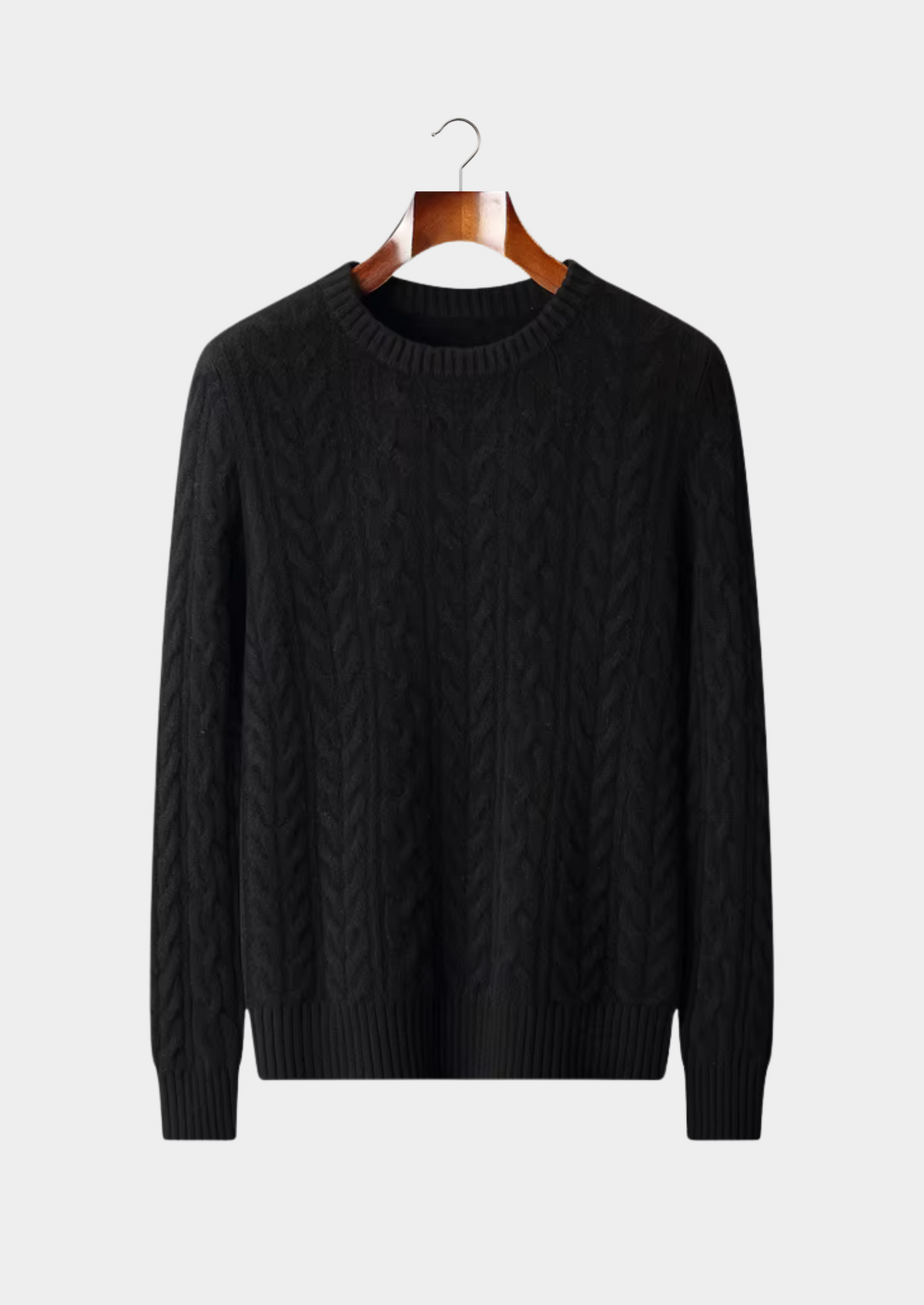 Pure Extra-Fine Merino Wool Cable Knit Crewneck | Arventti