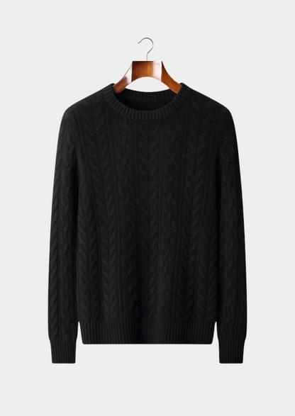 Pure Extra-Fine Merino Wool Cable Knit Crewneck | Arventti