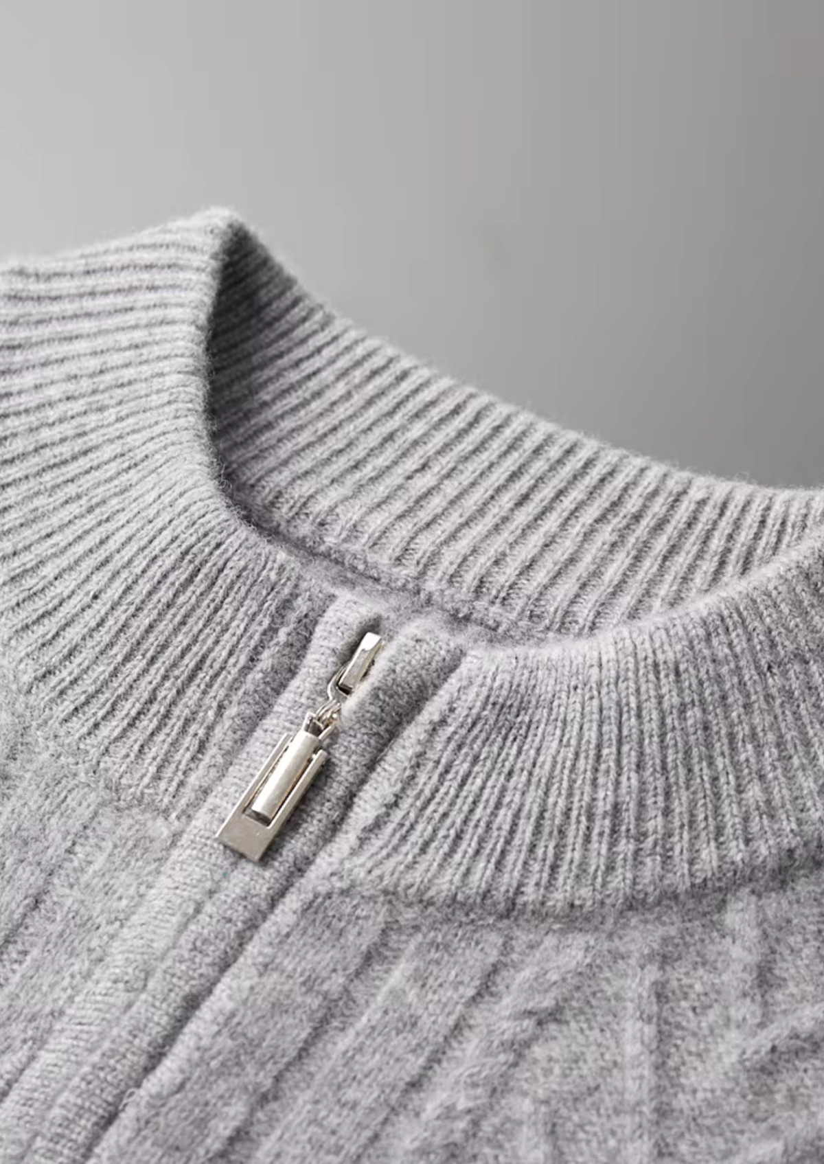 Pure Extra-Fine Merino Wool Patterned Zip Cardigan | Arventti