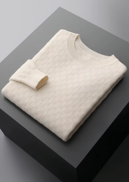 Premium Cashmere Textured Crewneck | Arventti