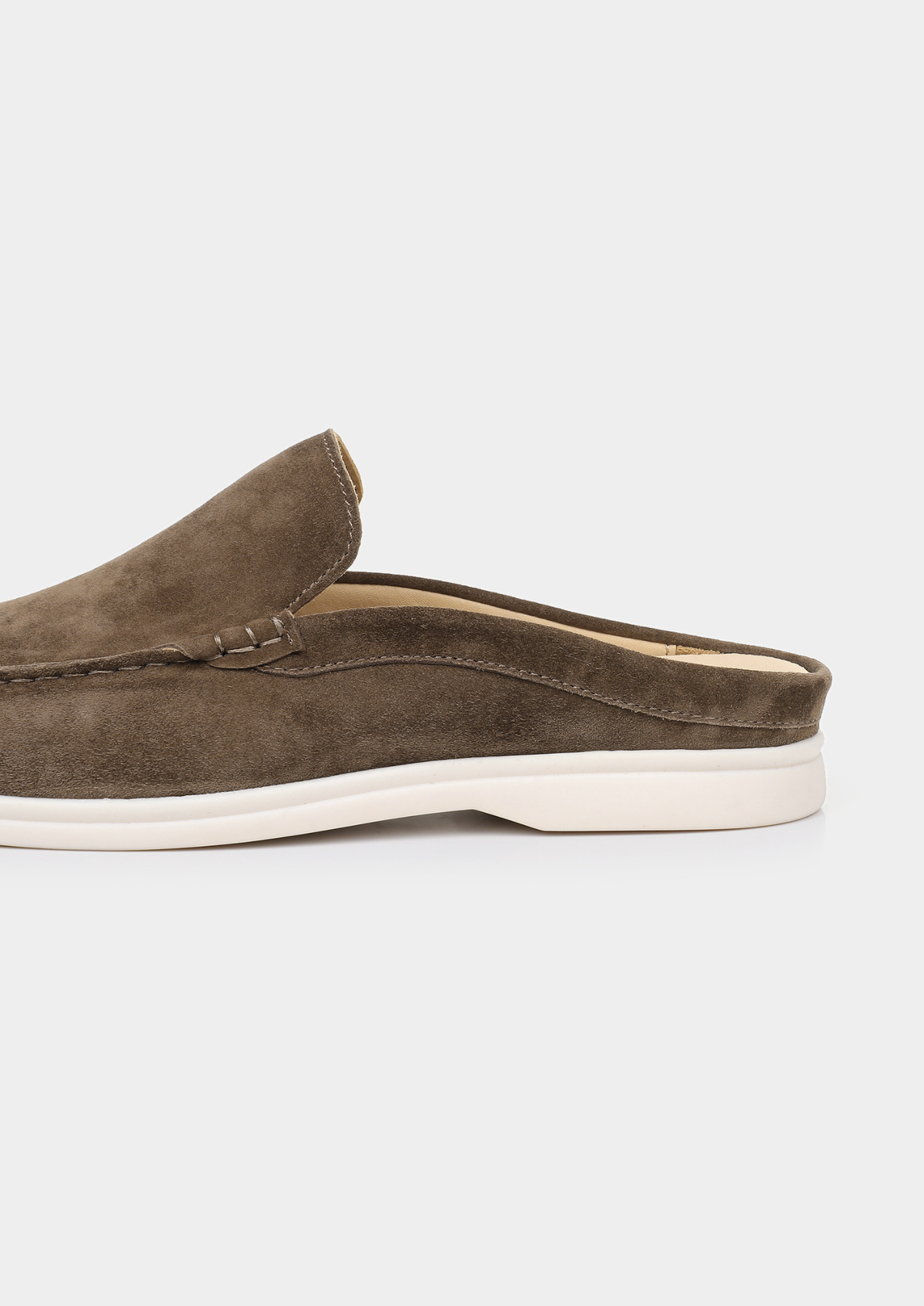 Olive Marina Suede Slipper | Arventti