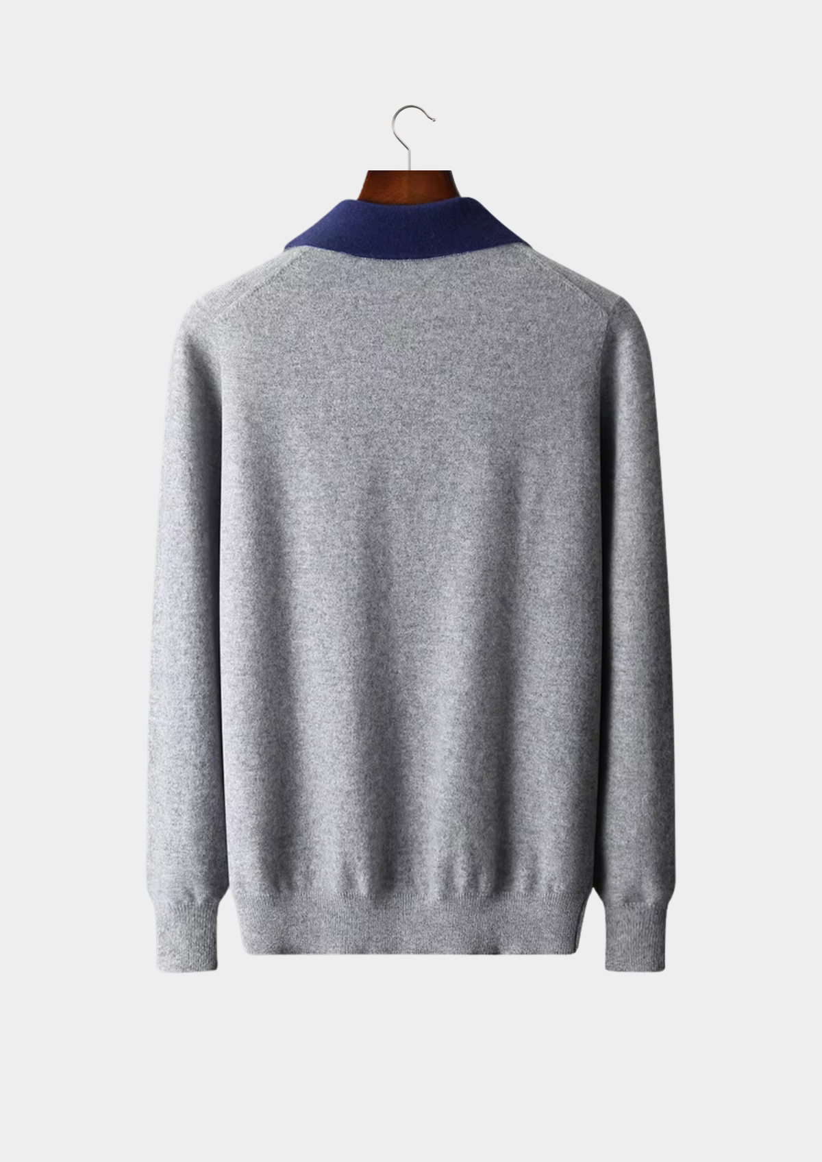 Premium Cashmere Two Tone Zipper Polo | Arventti