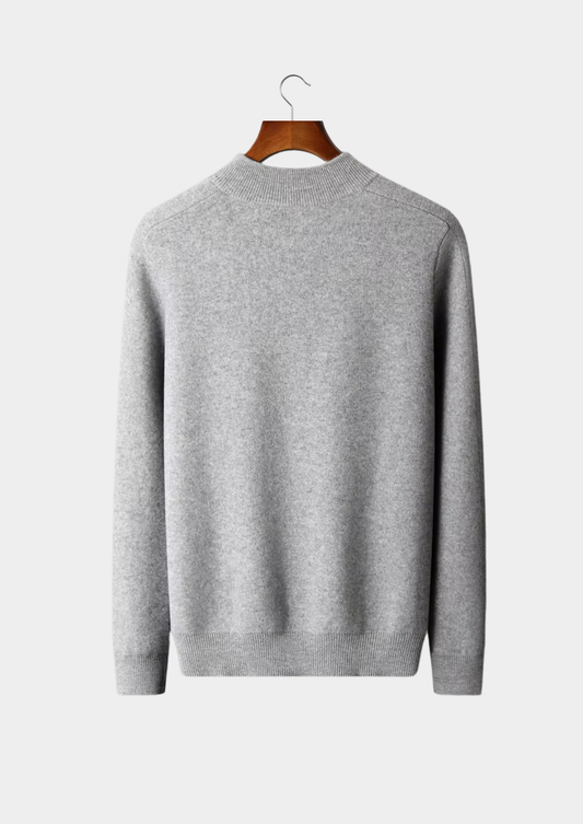 Premium Cashmere Essential Half-Zip Sweater | Arventti