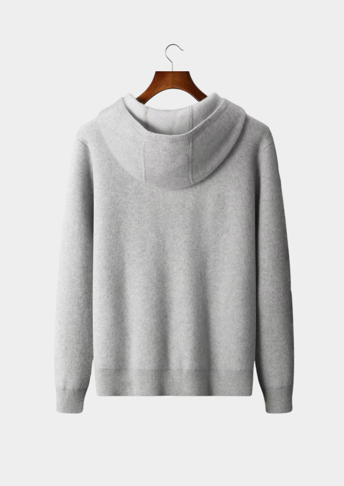Premium Cashmere Two Tone Zipper Hoodie | Arventti