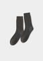 Dark Gray Ultra-Soft Ribbed Merino Wool Socks