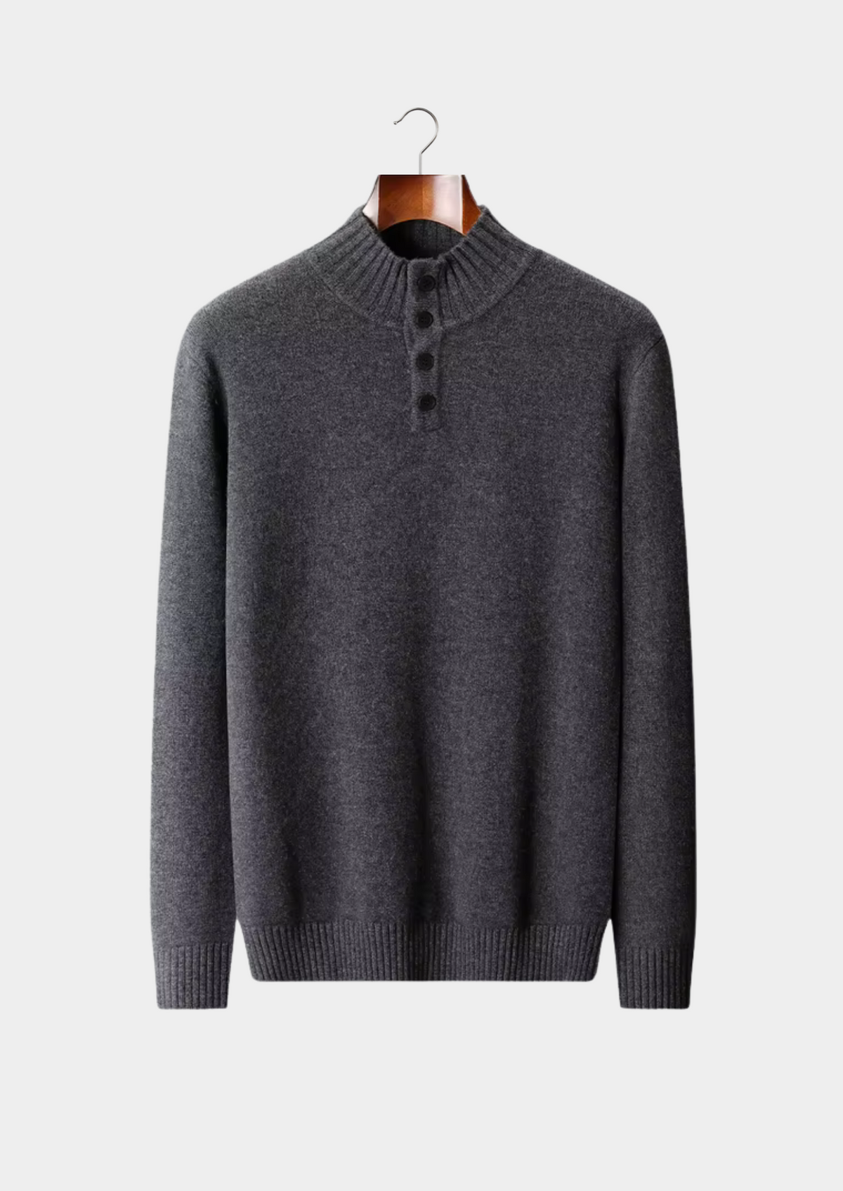 Pure Extra-Fine Merino Wool Classic Button Sweater | Arventti