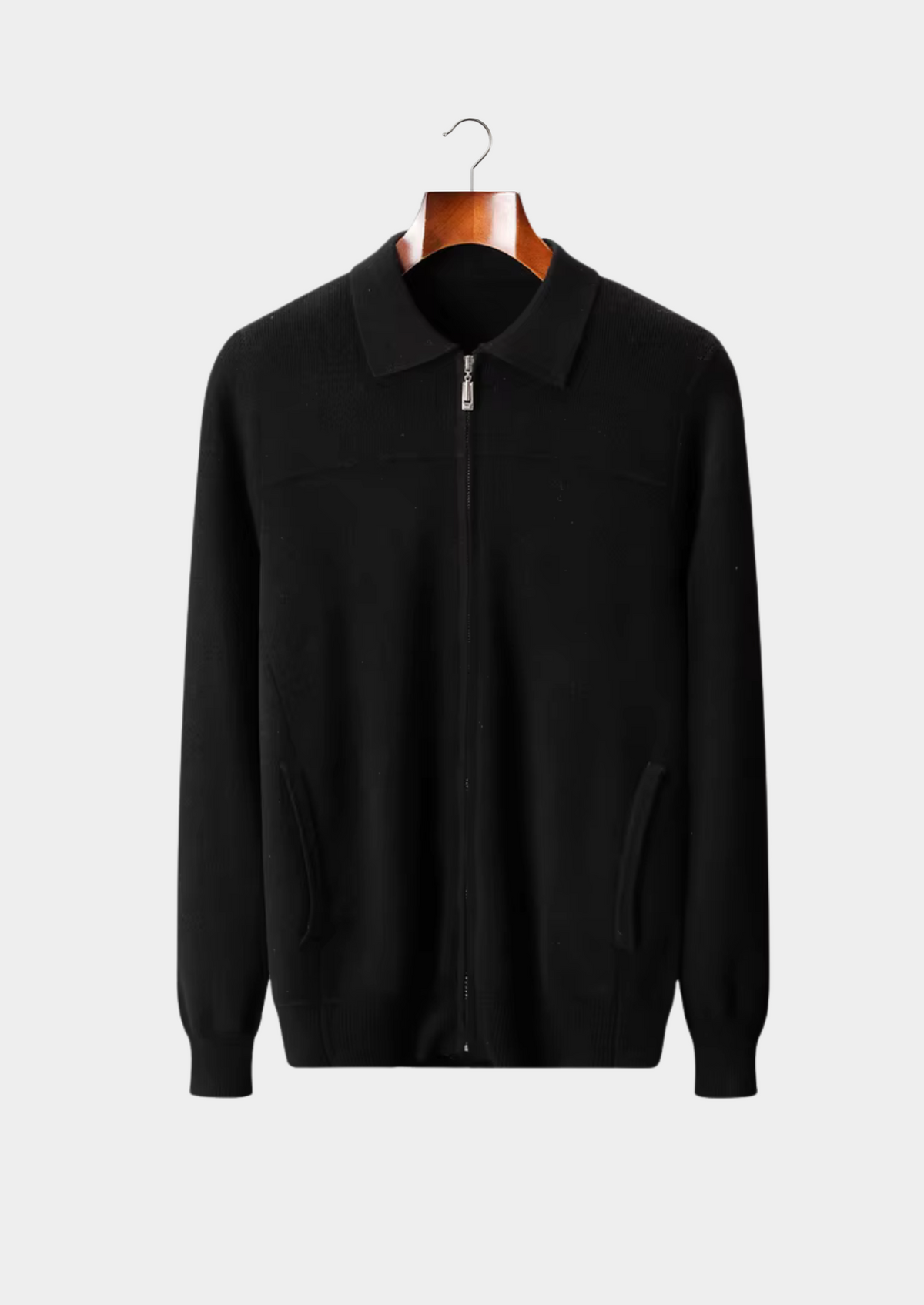 Pure Extra-Fine Merino Wool Ribbed Polo Cardigan | Arventti
