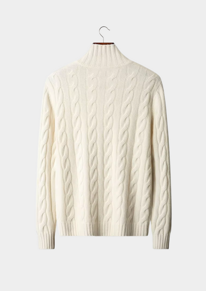Pure Extra-Fine Merino Wool Dual-Zip Cable Cardigan | Arventti