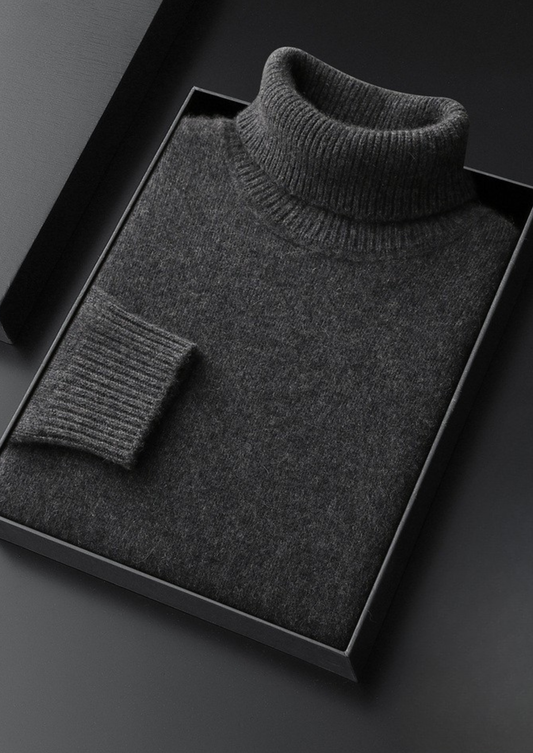 Pure Cashmere Dark Gray Essential Rollneck | Arventti
