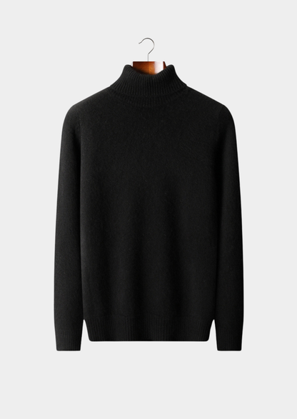 Pure Cashmere Black Essential Rollneck | Arventti