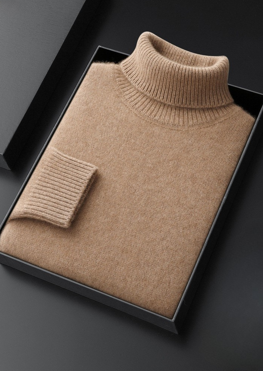 Pure Cashmere Beige Essential Rollneck | Arventti