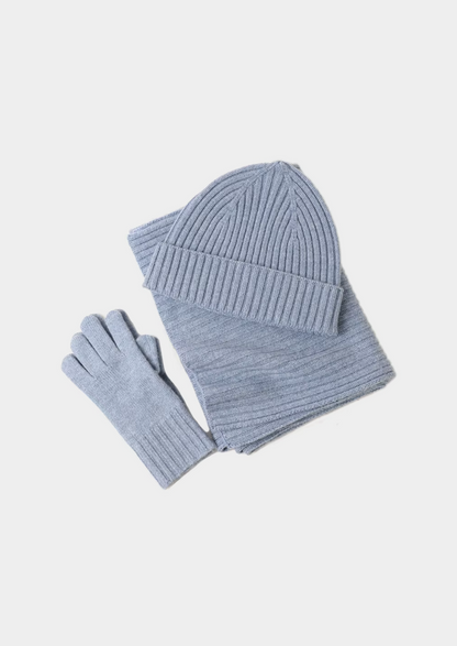 Pure Extra-Fine Merino Wool Wintertime Essentials - Light Blue | Arventti