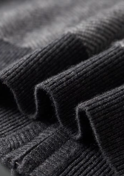 Pure Extra-Fine Merino Wool Gray Herringbone Set | Arventti