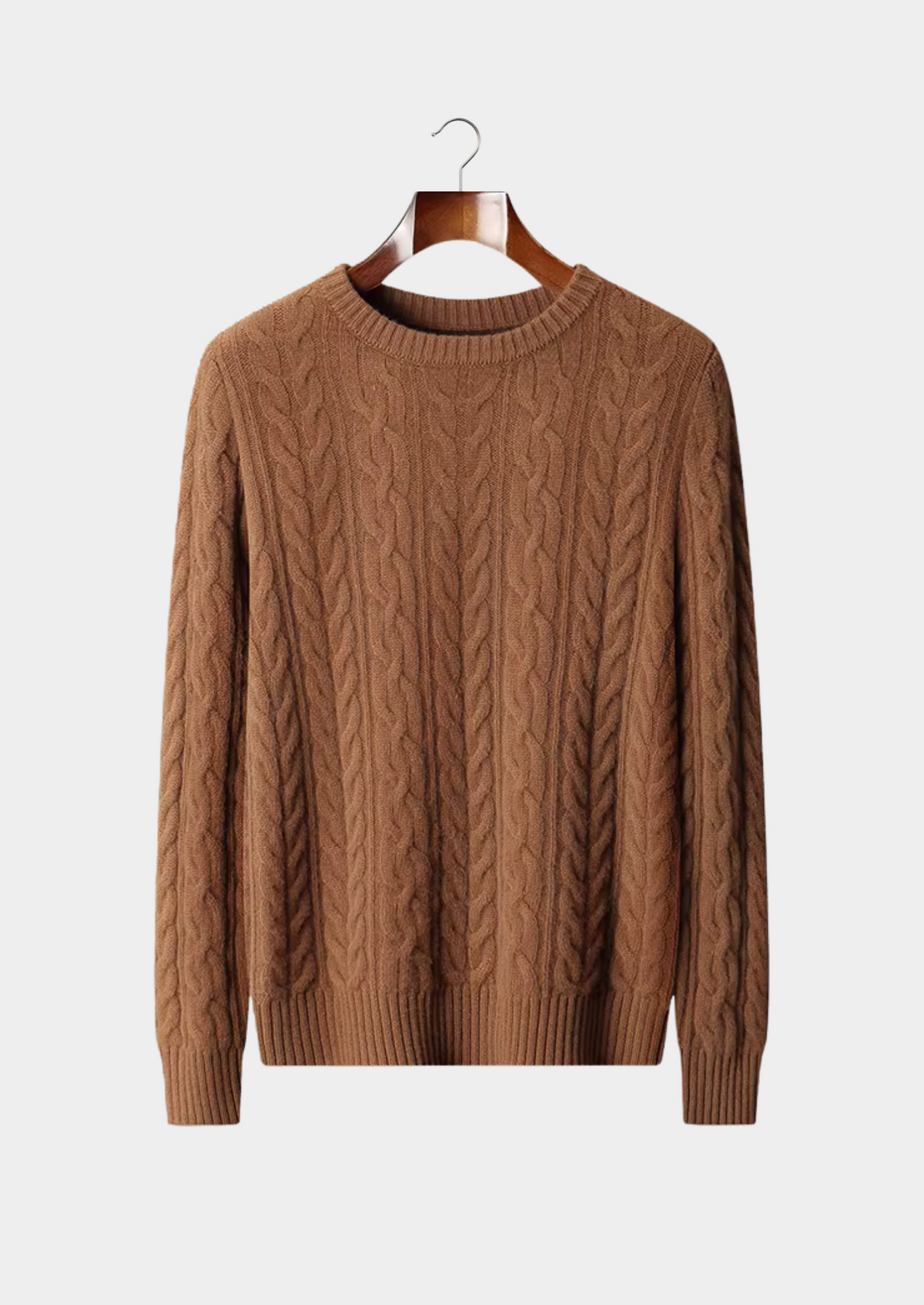 Pure Extra-Fine Merino Wool Cable Knit Crewneck | Arventti