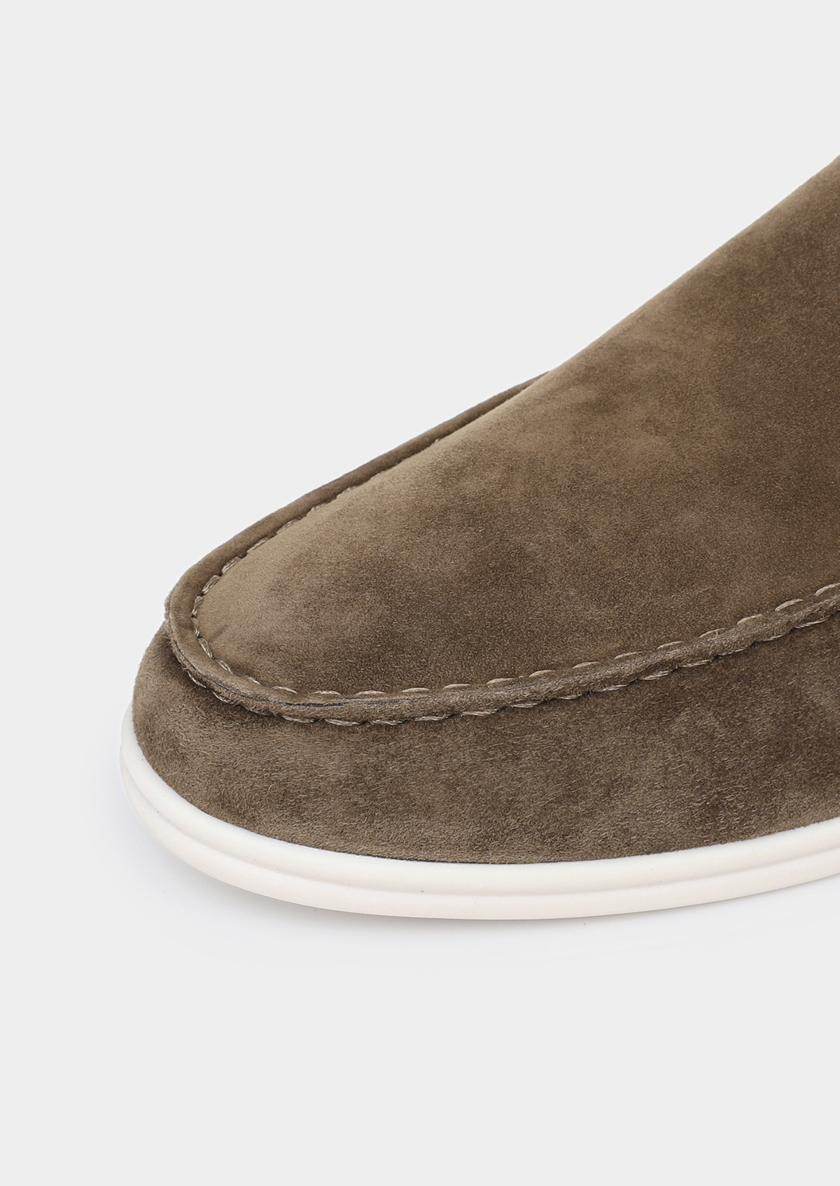 Olive Marina Suede Slipper | Arventti