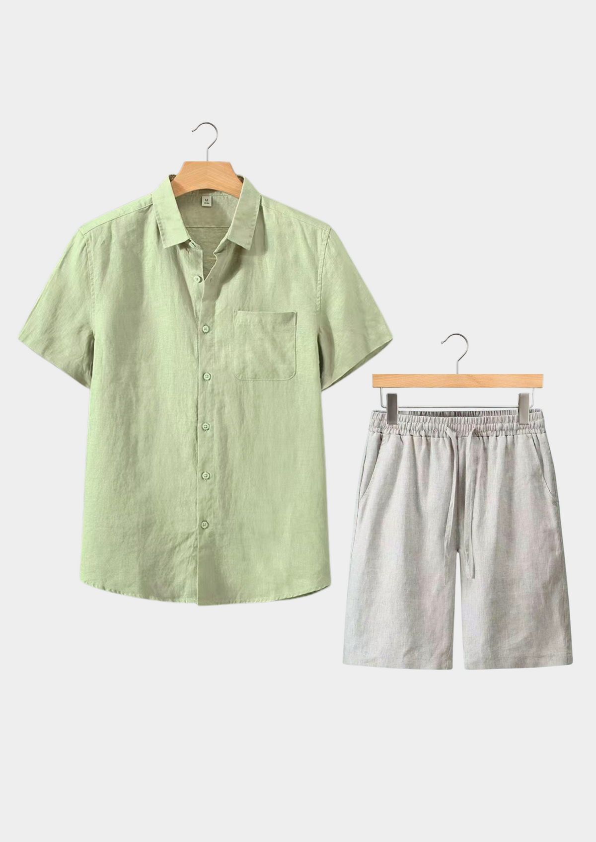 Dolcevita Shortsleeve Summer Set - Mint Green/beige | Arventti