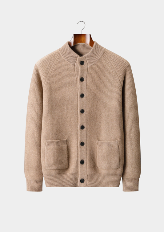Pure Cashmere Beige Button Overshirt | Arventti