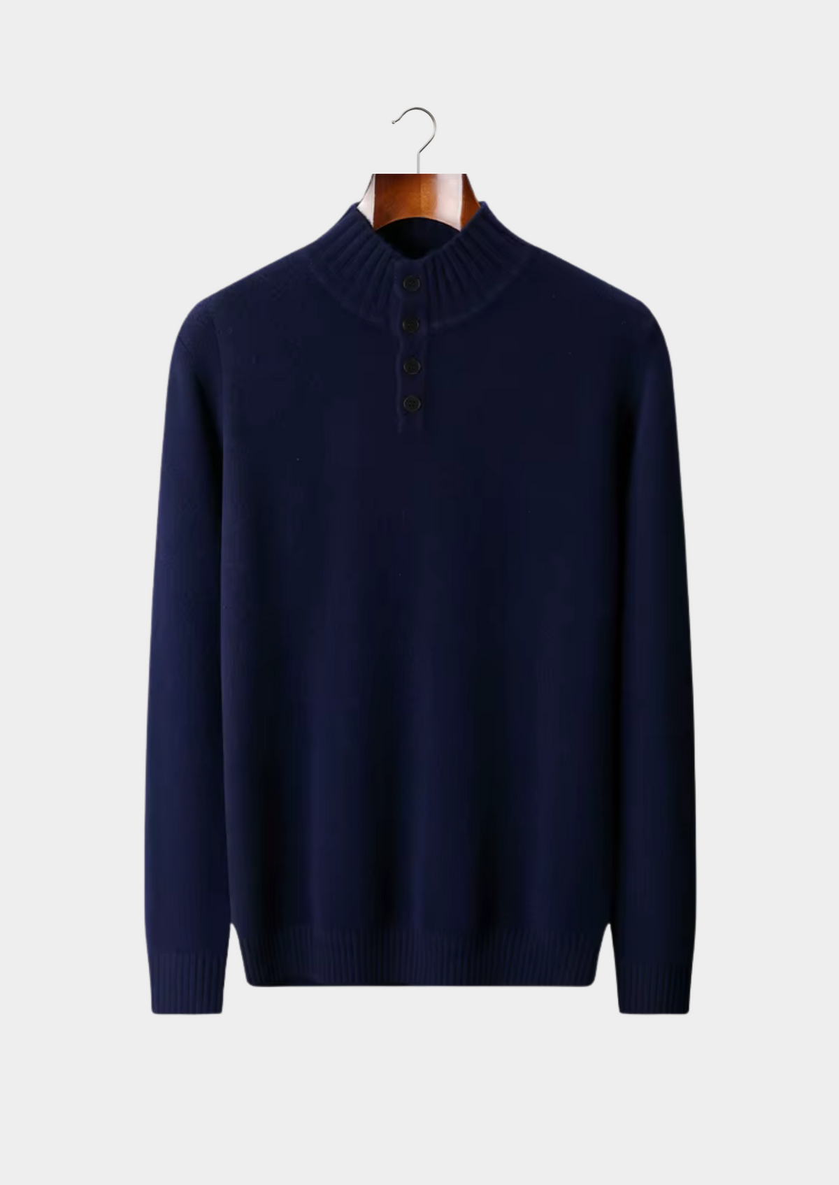 Pure Extra-Fine Merino Wool Classic Button Sweater | Arventti
