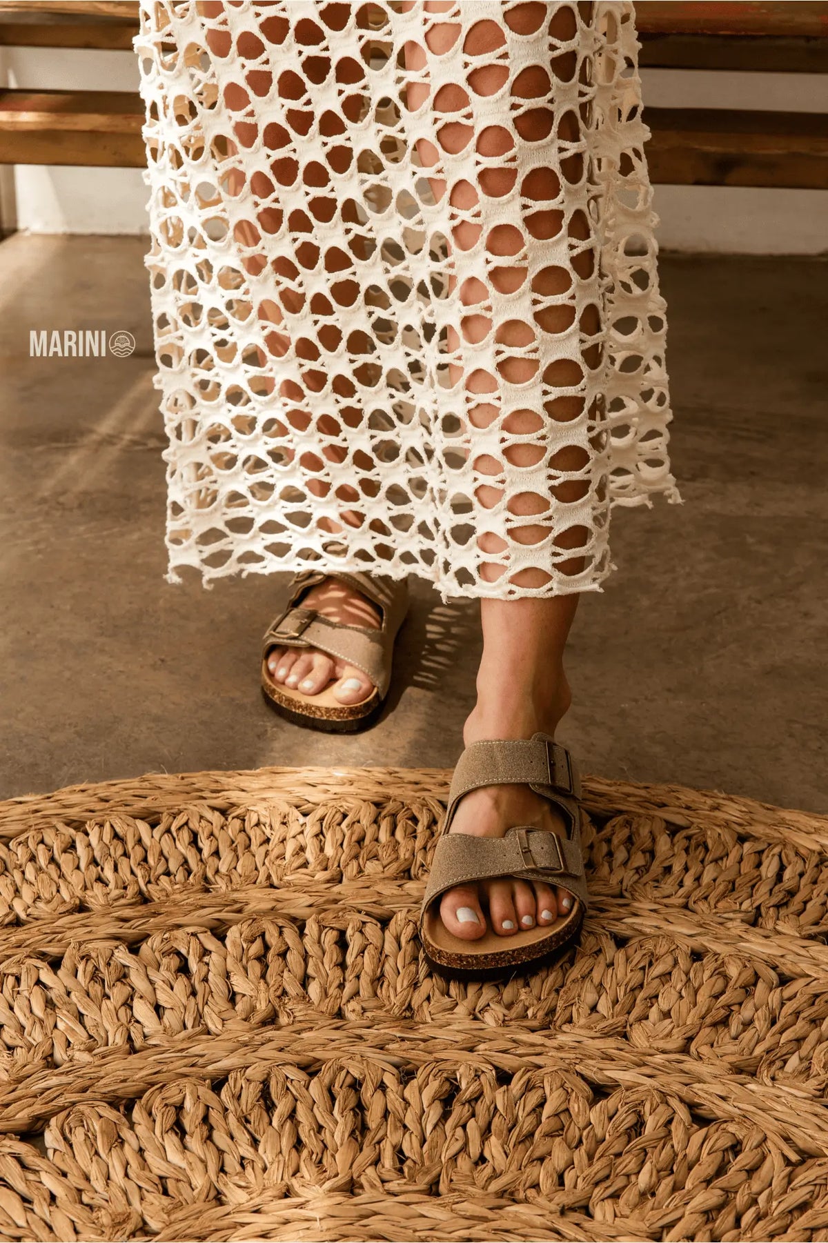 Maibulun Suede Arizona Sandals - Sand | Arventti