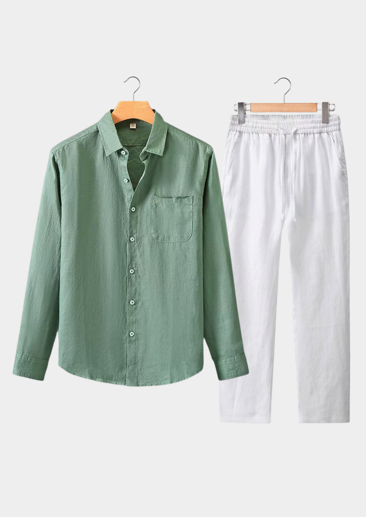Dolcevita Longsleeve Summer Set - Green/white | Arventti