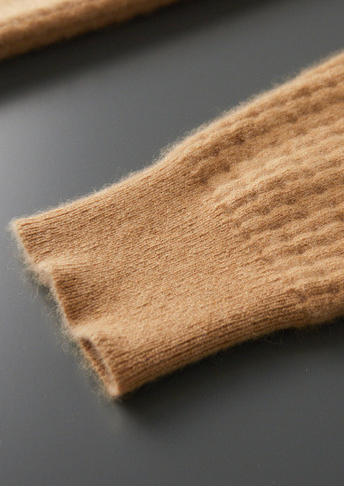 Pure Cashmere Caramel Textured Button Cardigan | Arventti