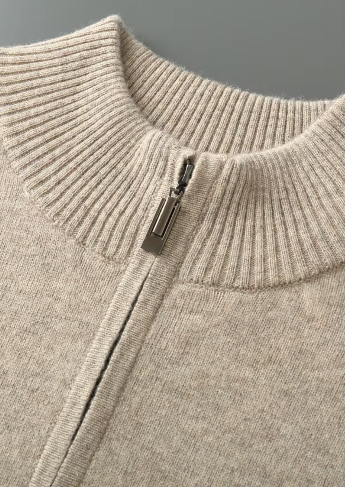 Pure Extra-Fine Merino Wool Half Zip Sweater | Arventti
