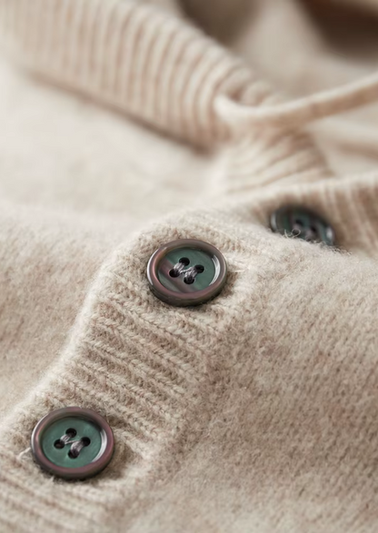 Pure Extra-Fine Merino Wool Button Hoodie | Arventti