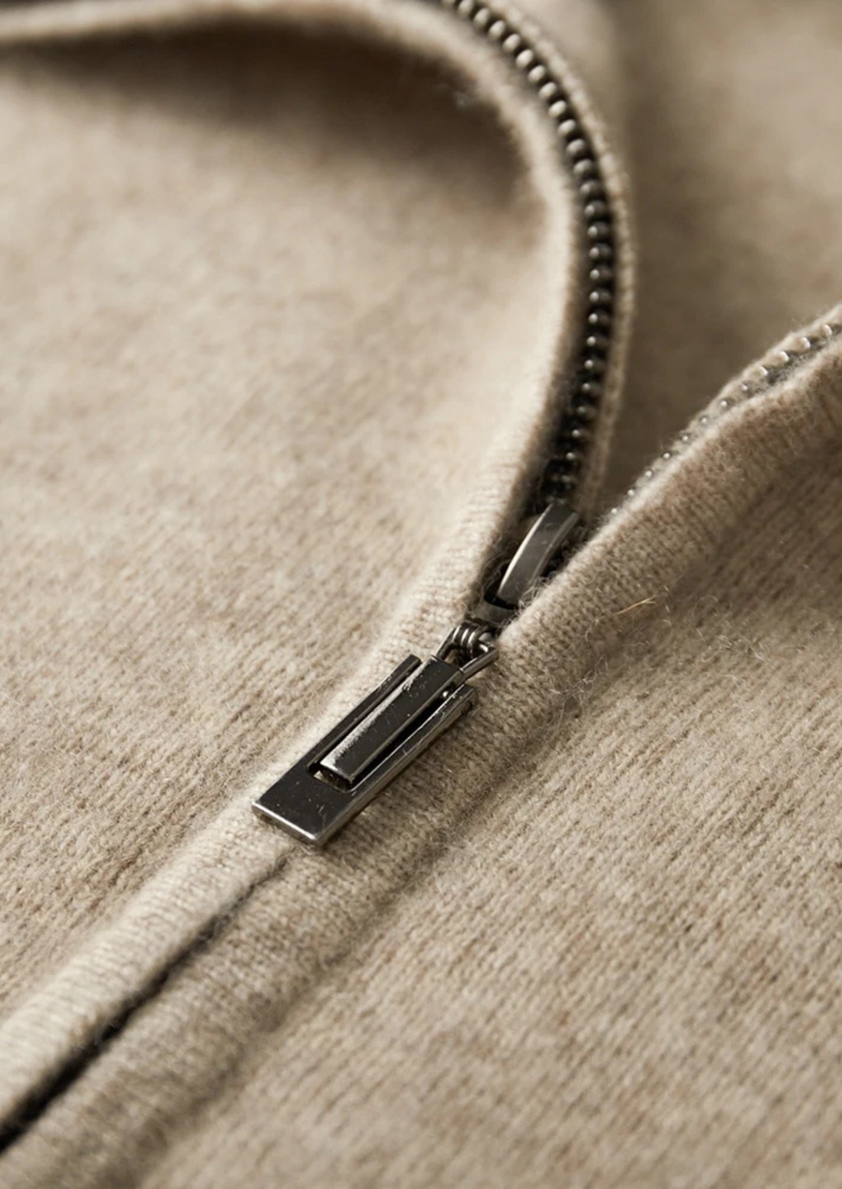 Premium Cashmere Zip Polo Cardigan | Arventti