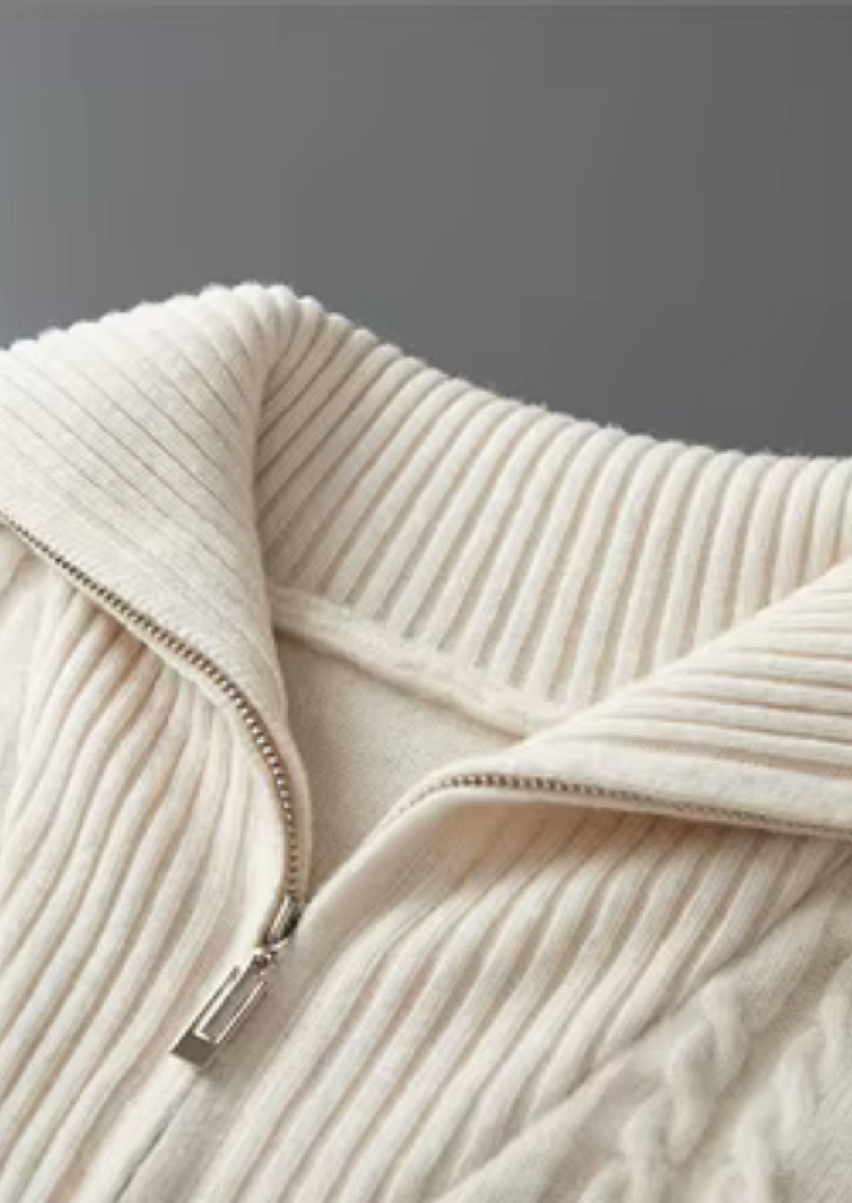 Pure Extra-Fine Merino Wool Striped Half-Zip Sweater | Arventti