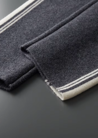 Pure Extra-Fine Merino Wool Dark Gray Damien Set | Arventti