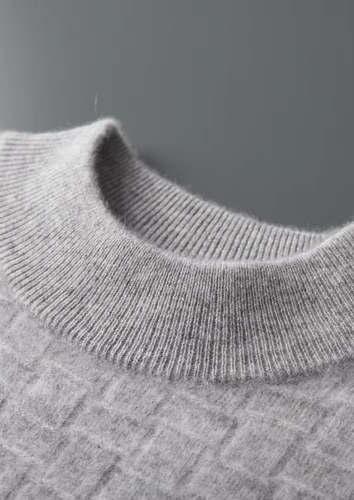 Pure Extra-Fine Merino Wool Textured Mockneck | Arventti