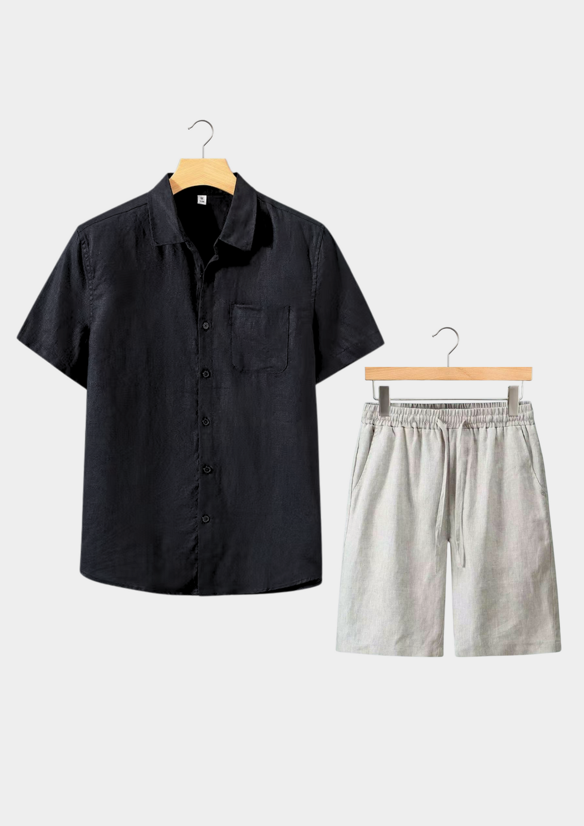 Dolcevita Shortsleeve Summer Set - Black/beige | Arventti