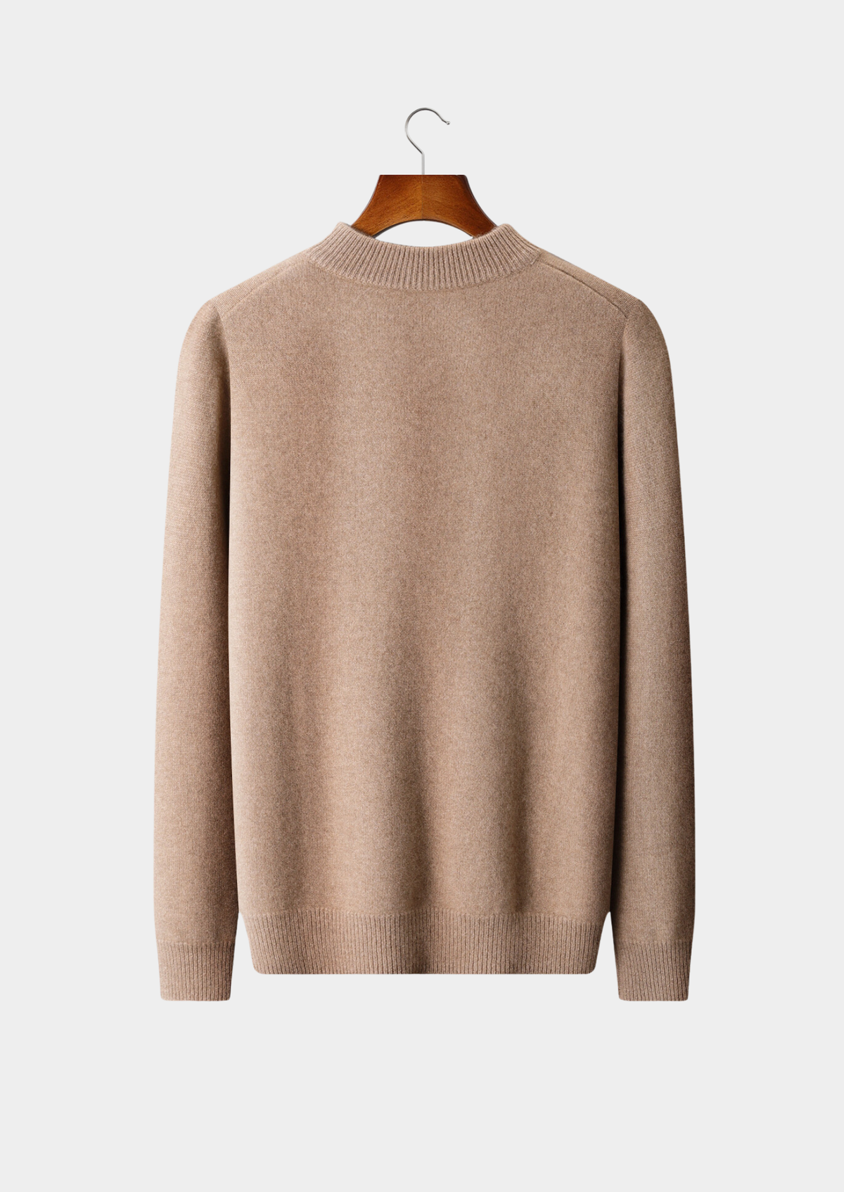 Pure Cashmere Beige Button Sweater | Arventti